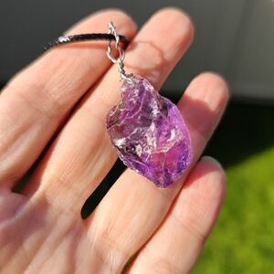 Purple crystal amethyst Pendant Necklace
